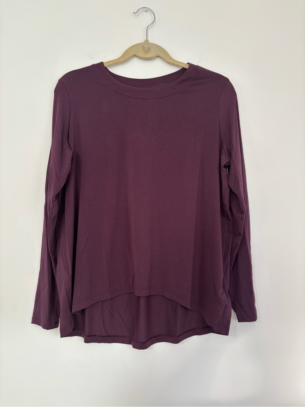 Athleta Long-Sleeve Crewneck Top in Plum